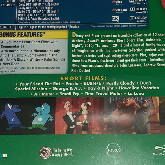 Walt Disney & Pixae Short Films Collection Blu Ray Movie Movies Bundle Lot - Picture 4 of 4